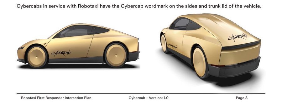 Tesla Cybercab First Responder Plan Leaked: Towing, Geofencing, Variants