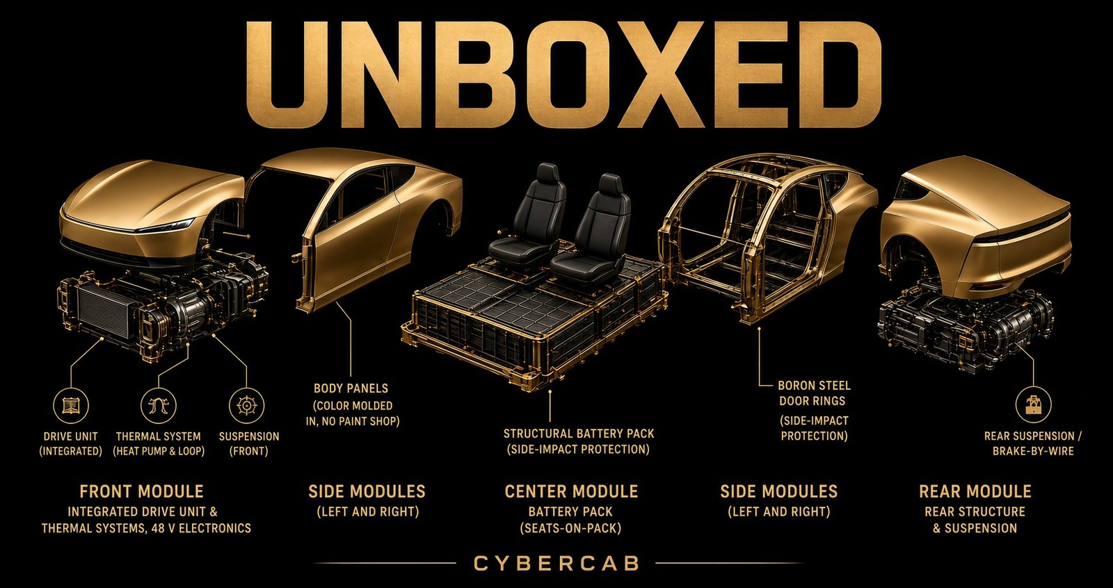 Tesla Cybercab unboxed assembly line at Giga Texas