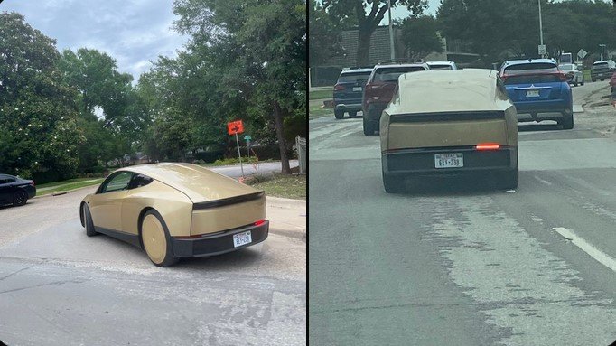 Tesla Cybercab spotted in Dallas, TX by @ToughLove24_7