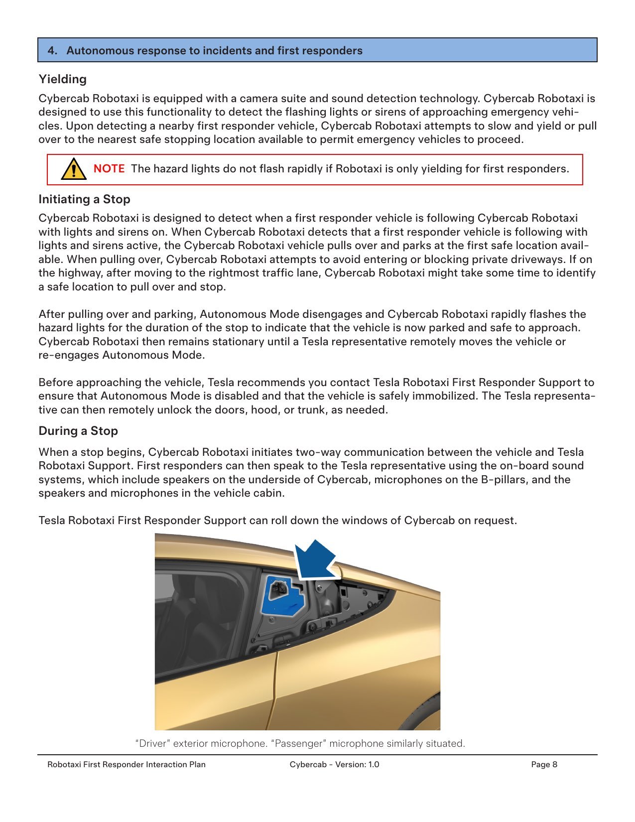 Tesla Cybercab identification guide — cameras, door buttons, wheel covers, Cybercab wordmark