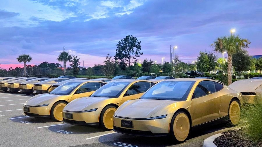 245 Tesla Cybercabs staged at Giga Texas on July 18, 2026